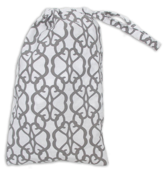 2pk Nursing Cover for Breastfeeding Privacy with Travel Bag and Wire Neckline  Grey & White