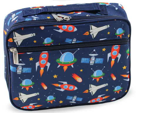 Kids Insulated Soft Lunch Box for School - Outer Space & Rocket Ships