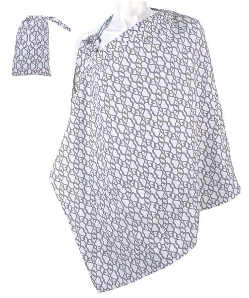 3pK Nursing Cover for Breastfeeding Privacy with Travel Bag and Wire Neckline
