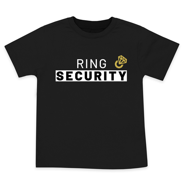 Ring Bearer Kids Shirts Wedding Ring Security T-Shirt for Toddler Boys in Black