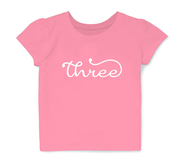 Three Year Old Birthday Girl 3rd Party Tshirt for 3 Year Old Toddler Girl