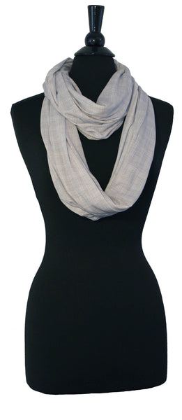 Ultra Soft Infinity Nursing Scarf  (Heather Grey)