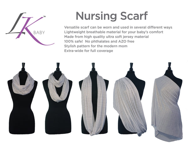 Ultra Soft Infinity Nursing Scarf (Grey/Navy/Black) 3pk