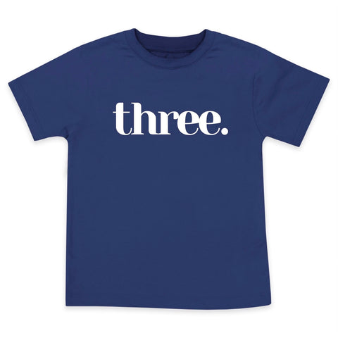 Three Year Old Birthday Party Shirt for 3rd Bday for 3 Year Old Toddler Boys in Blue
